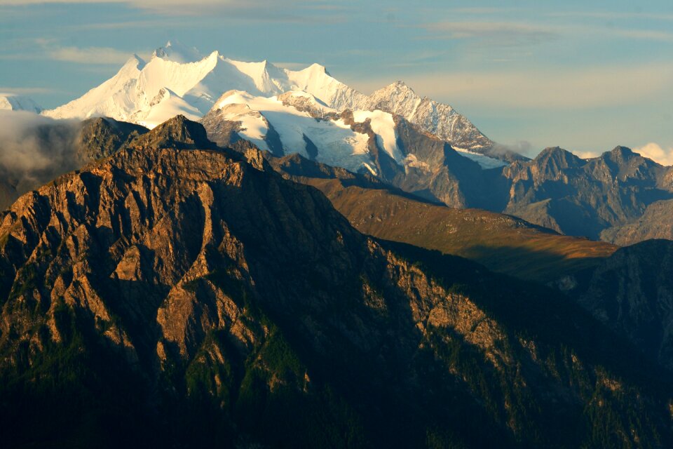 Valais morning sun switzerland