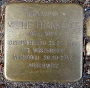 Stolpersteine Gouda Crabethstraat51 (detail)