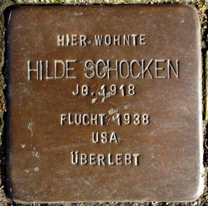Stolpersteine Bremerhaven – Hilde Schocken