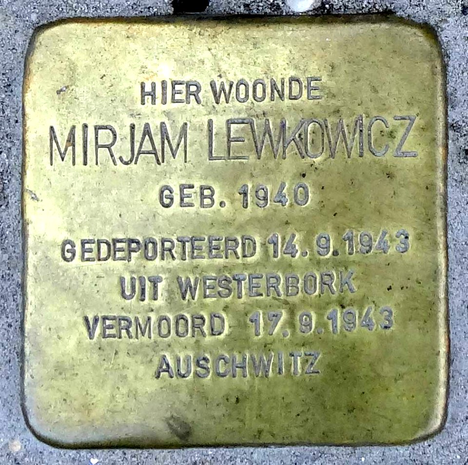 Stolpersteine Gouda Krugerlaan18 (detail 3)
