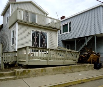 Storm damaged property near Sea Bright NJ