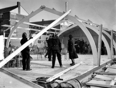 Storm in Amsterdam, noodkerkje verwoest, Bestanddeelnr 910-9584