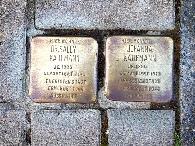 Stolpersteine kaufmann sally johanna prinz-albrecht-str 17 duisburg-duissern