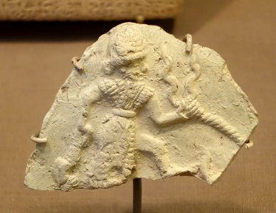Storm god, Ishchali, Isin-Larsa to Old Babylonian, 2000-1600 BC, baked clay - Oriental Institute Museum, University of Chicago - DSC07418