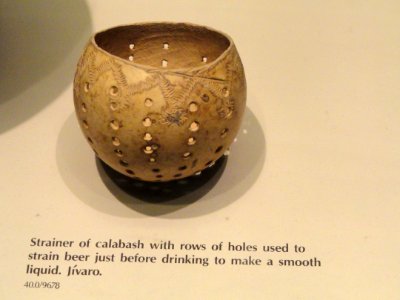 Strainer, calabash, Jivaroan - AMNH - DSC06180 photo