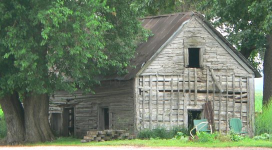 Stork log house (Burt Co, NE) from NE 1 photo