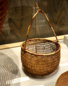 Storage basket for man's elk antler spoons, Klamath River - Oakland Museum of California - DSC04966