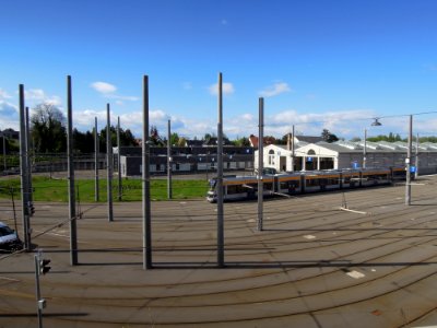 Straßenbahnhof Dölitz östlich des agra-Messegeländes Ende April 2018a