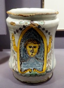 Storage jar, Italy, perhaps Faenza, 1600s, maiolica - Museum of Anthropology, University of British Columbia - DSC08965