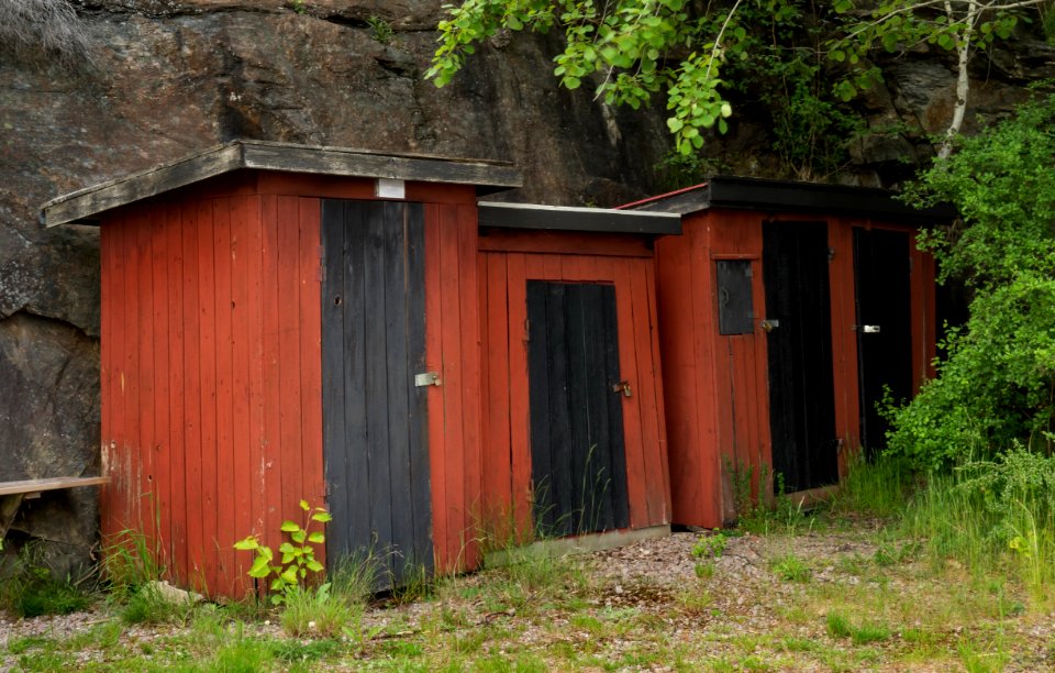 Storage huts at Holma Marina 2