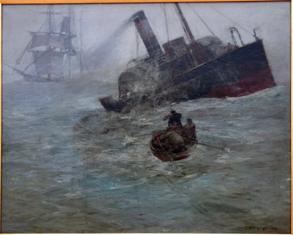 Stormy Weather at Sea by Frank William Brangwyn, 1889, oil on canvas - National Museum of Western Art, Tokyo - DSC08644
