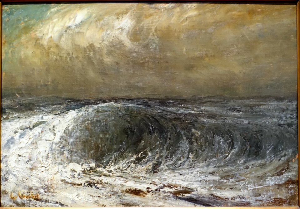 Stormy Sea by Gustave Courbet, c. 1869, oil on canvas - Portland Art Museum - Portland, Oregon - DSC09108
