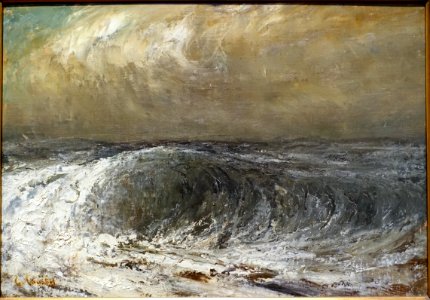Stormy Sea by Gustave Courbet, c. 1869, oil on canvas - Portland Art Museum - Portland, Oregon - DSC09108