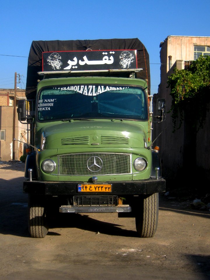 Stoped Benz truck - Haj Mehdi alley - Nishapur 1