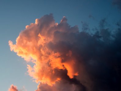 Stormy sunset clouds over Rome, Italy