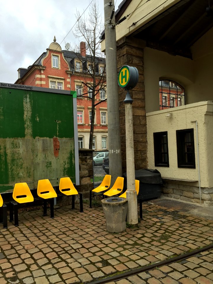 Straßenbahnmuseum Dresden - Haltestelle