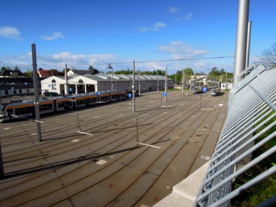 Straßenbahnhof Dölitz östlich des agra-Messegeländes Ende April 2018b