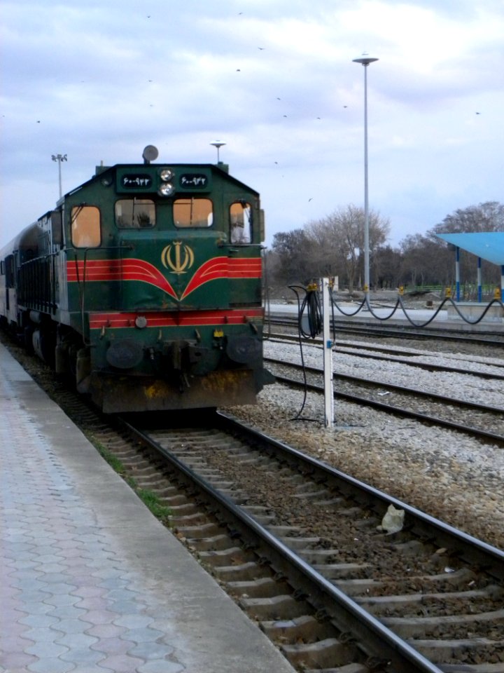 Stopped train at evening- Nishapur Railway Station