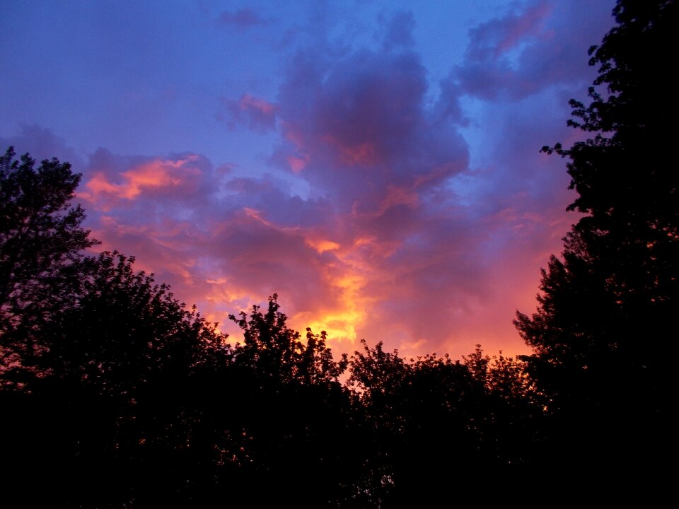 Orange clouds bright