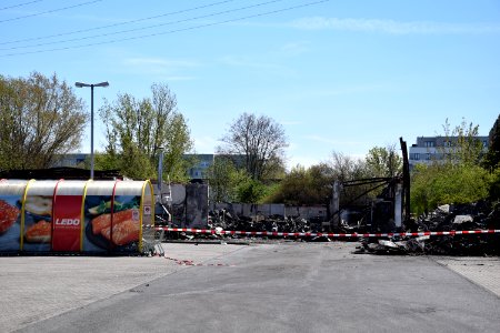 Supermarkt Ledo in Ahrensfelde (Brandenburg) durch Brand zerstört 10v10
