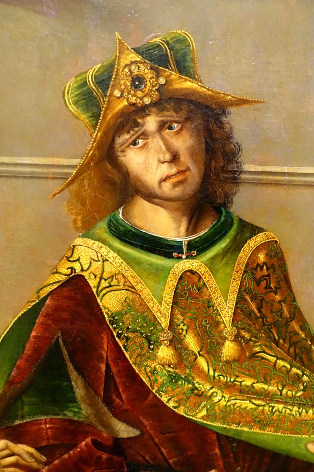 Supper in the House of Simon by Maestro Bartolomé, detail, 1480-1488, oil on panel - University of Arizona Museum of Art - University of Arizona - Tucson, AZ - DSC08358