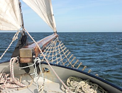 Sailing boat horizon water