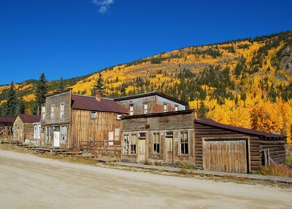 Ghost town autumn yellow