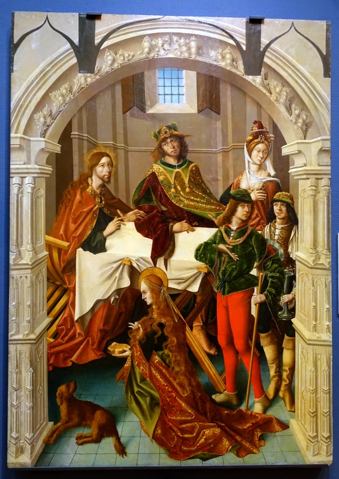 Supper in the House of Simon by Maestro Bartolomé, 1480-1488, oil on panel - University of Arizona Museum of Art - University of Arizona - Tucson, AZ - DSC08354
