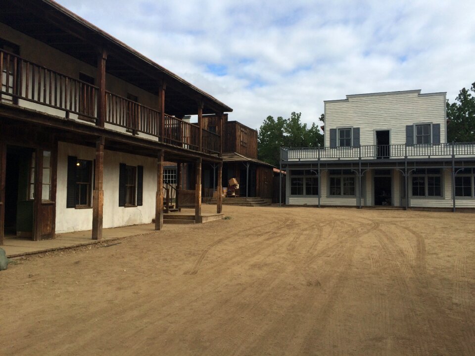 Old west western town facade