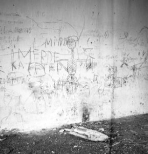 Surabaya Het Europese kerkhof te Lawang werd door de TNI onteerd en geschonden., Bestanddeelnr 11996