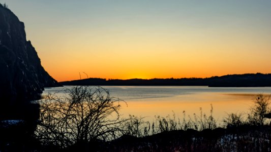 Sunset over Brofjorden at Loddebo 5 photo