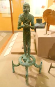 Support in the form of a nude male worshipper, 1 of 2, Khafajah, Temple Oval I, Early Dynastic period, 2900-2700 BC, copper alloy - Oriental Institute Museum, University of Chicago - DSC07456