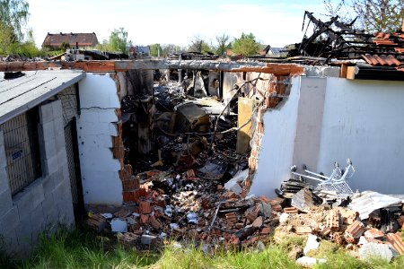 Supermarkt Ledo in Ahrensfelde (Brandenburg) durch Brand zerstört 3v10