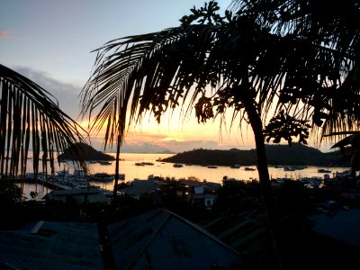 Sunset on Labuan bajo, view from Gardena hotel