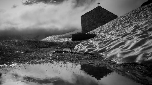 Sunset On Grand Saint Bernard Chapel (261556271)