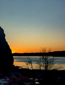 Sunset over Brofjorden at Loddebo 2 photo