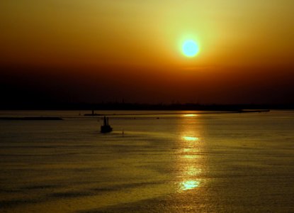Sunset over the coast of Italy near Venice