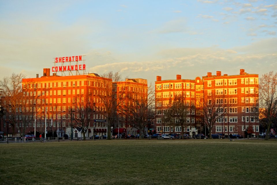 Sunrise over the Cambridge Common and Sheraton Commander - Cambridge, Massachusetts - DSC08445