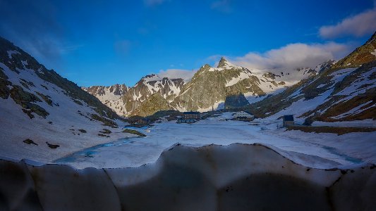 Sunset On Grand Saint Bernard Frozen Lake 2 (261556233)