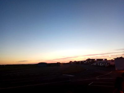 Sunset over Beauvais Airport photo