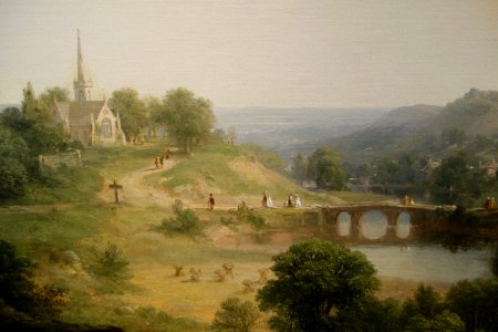 Sunday Morning by Asher Brown Durand, detail, 1860, oil on canvas - New Britain Museum of American Art - DSC09273