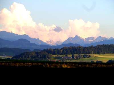 Sunset Over Berner Oberland And Alps Right Préalpes Fribourgeoises (160132261)