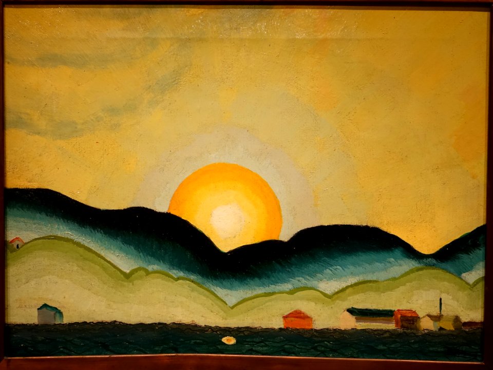 Sunrise, Northport Harbor, by Arthur Dove, American, 1929, oil on canvas - Princeton University Art Museum - DSC07002