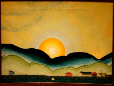 Sunrise, Northport Harbor, by Arthur Dove, American, 1929, oil on canvas - Princeton University Art Museum - DSC07002