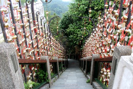 Sun Moon Lake stairway of bells, August 2017 photo