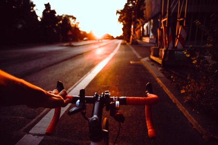 City dusk road