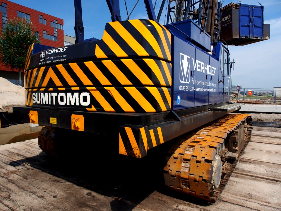Sumitomo crawler crane in Amsterdam (owner Verhoef funderingstechniek), pic4