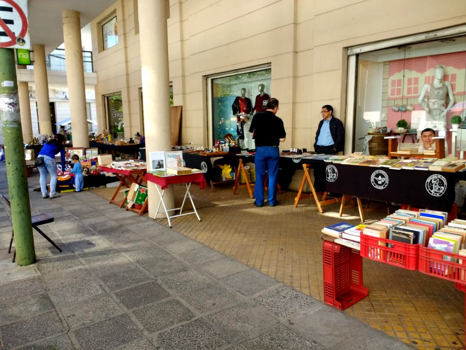 Sunday flea market on Calle Palma, Asunción