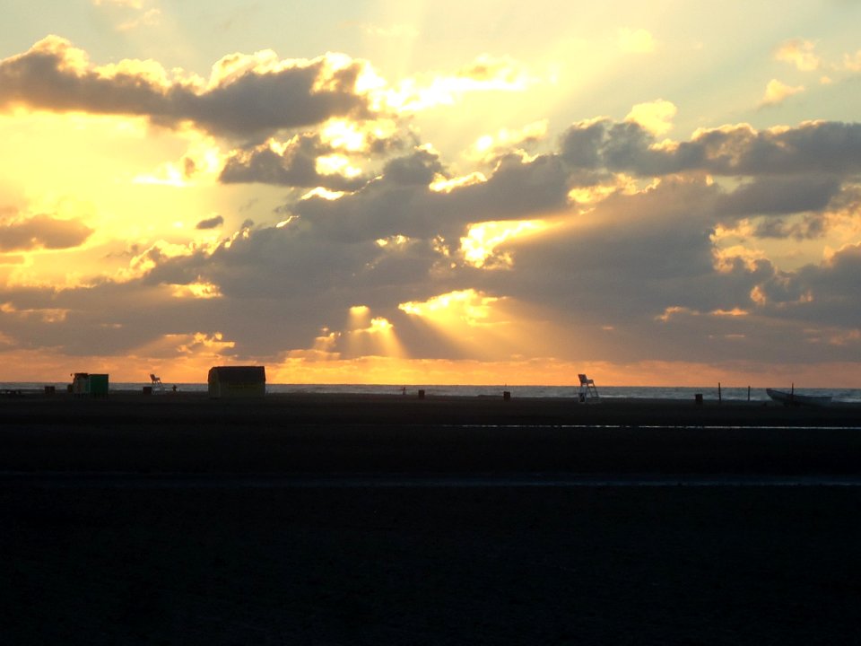 Sun just after sunrise in Wildwood New Jersey