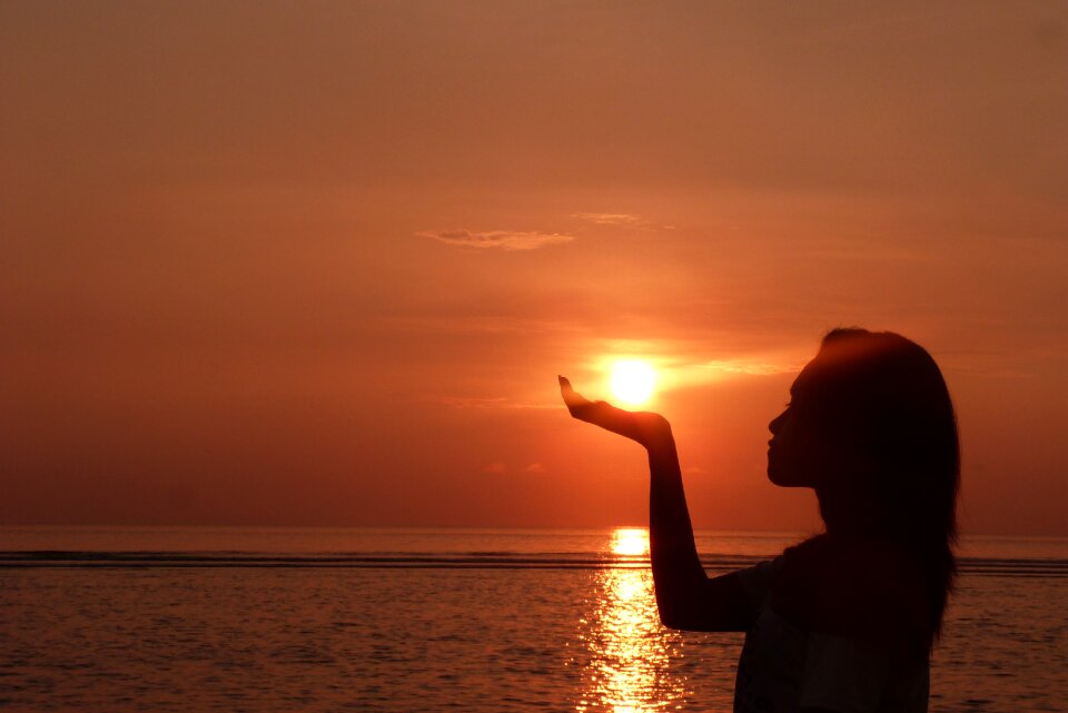 Girl bali sun